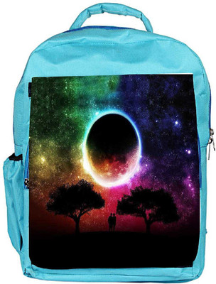 

Snoogg Eco Friendly Canvas Universe Graphic Print Backpack Rucksack School Travel Unisex Casual Canvas Bag Bookbag Satchel 5 L Backpack(Blue)