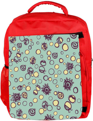 

Snoogg Eco Friendly Canvas Bubble Eyes Designer Backpack Rucksack School Travel Unisex Casual Canvas Bag Bookbag Satchel 5 L Backpack(Red)