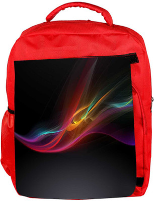 

Snoogg Eco Friendly Canvas Black Background Design Designer Backpack Rucksack School Travel Unisex Casual Canvas Bag Bookbag Satchel 5 L Backpack(Red)