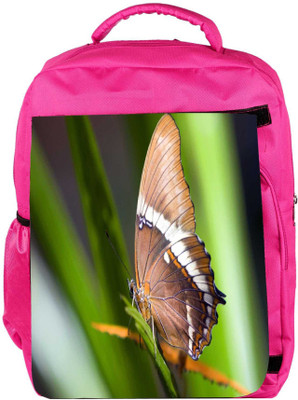 

Snoogg Eco Friendly Canvas Light Brown Butterfly Designer Backpack Rucksack School Travel Unisex Casual Canvas Bag Bookbag Satchel 5 L Backpack(Pink)