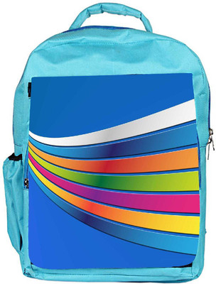 

Snoogg Eco Friendly Canvas Blue Background Strips Designer Backpack Rucksack School Travel Unisex Casual Canvas Bag Bookbag Satchel 5 L Backpack(Blue)