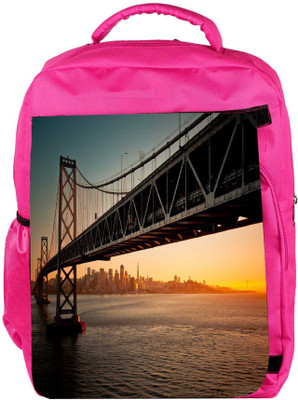 

Snoogg Eco Friendly Canvas Subway Designer Backpack Rucksack School Travel Unisex Casual Canvas Bag Bookbag Satchel 5 L Backpack(Pink)