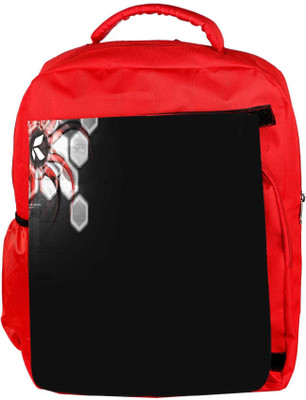

Snoogg Eco Friendly Canvas White Design In Black Designer Backpack Rucksack School Travel Unisex Casual Canvas Bag Bookbag Satchel 5 L Backpack(Red)