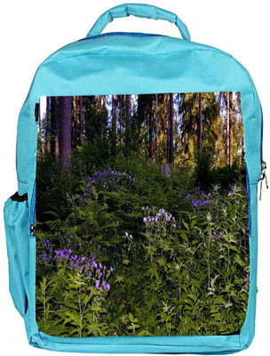 

Snoogg Eco Friendly Canvas Green And Purple Plants Designer Backpack Rucksack School Travel Unisex Casual Canvas Bag Bookbag Satchel 5 L Backpack(Blue)