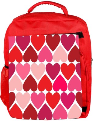 

Snoogg Eco Friendly Canvas Opposite Hearts Designer Backpack Rucksack School Travel Unisex Casual Canvas Bag Bookbag Satchel 5 L Backpack(Red)