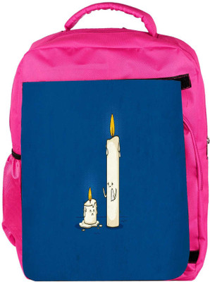 

Snoogg Eco Friendly Canvas Dying Candle Designer Backpack Rucksack School Travel Unisex Casual Canvas Bag Bookbag Satchel 5 L Backpack(Pink)