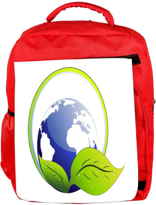 

Snoogg Eco Friendly Canvas Abstarct Ecology Concept Background Backpack Rucksack School Travel Unisex Casual Canvas Bag Bookbag Satchel 5 L Backpack(Red)
