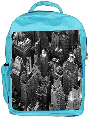 

Snoogg Eco Friendly Canvas Black And White City Designer Backpack Rucksack School Travel Unisex Casual Canvas Bag Bookbag Satchel 5 L Backpack(Blue)
