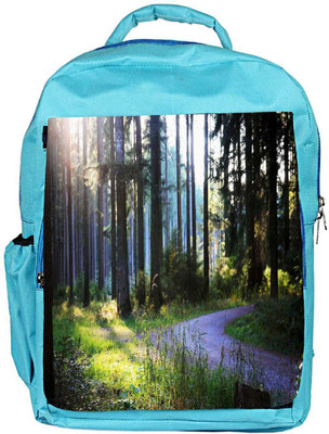 

Snoogg Eco Friendly Canvas Road In Forest Designer Backpack Rucksack School Travel Unisex Casual Canvas Bag Bookbag Satchel 5 L Backpack(Blue)