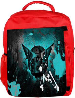 

Snoogg Eco Friendly Canvas Retro Rose Background Backpack Rucksack School Travel Unisex Casual Canvas Bag Bookbag Satchel 5 L Backpack(Red)