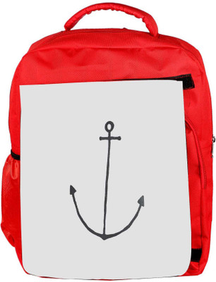 

Snoogg Eco Friendly Canvas Anchor Wallpaper Backpack Rucksack School Travel Unisex Casual Canvas Bag Bookbag Satchel 5 L Backpack(Red)