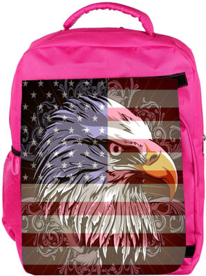 

Snoogg Eco Friendly Canvas 4Th Of July Vector Illustration Backpack Rucksack School Travel Unisex Casual Canvas Bag Bookbag Satchel 5 L Backpack(Pink)