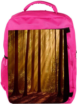 

Snoogg Eco Friendly Canvas Evebibg Forest Designer Backpack Rucksack School Travel Unisex Casual Canvas Bag Bookbag Satchel 5 L Backpack(Pink)