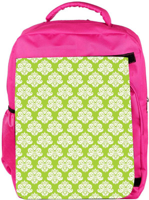 

Snoogg Eco Friendly Canvas Abstract White Green Pattern Designer Backpack Rucksack School Travel Unisex Casual Canvas Bag Bookbag Satchel 5 L Backpack(Pink)