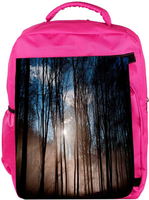 

Snoogg Eco Friendly Canvas Long Trees Designer Backpack Rucksack School Travel Unisex Casual Canvas Bag Bookbag Satchel 5 L Backpack(Pink)