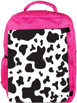 

Snoogg Eco Friendly Canvas Black Patches White Designer Backpack Rucksack School Travel Unisex Casual Canvas Bag Bookbag Satchel 5 L Backpack(Pink)