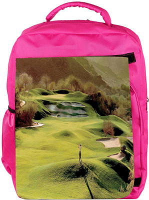 

Snoogg Eco Friendly Canvas Hitting The Ball Designer Backpack Rucksack School Travel Unisex Casual Canvas Bag Bookbag Satchel 5 L Backpack(Pink)