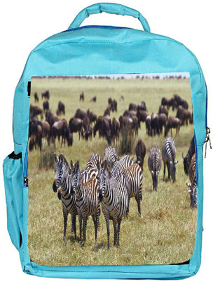

Snoogg Eco Friendly Canvas Multiple Zebra Designer Backpack Rucksack School Travel Unisex Casual Canvas Bag Bookbag Satchel 5 L Backpack(Blue)