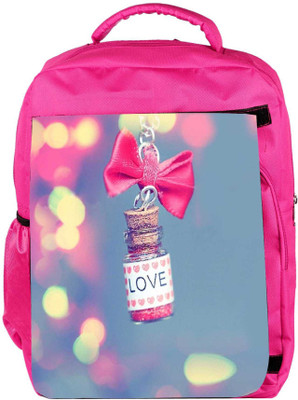 

Snoogg Eco Friendly Canvas Love Potion Backpack Rucksack School Travel Unisex Casual Canvas Bag Bookbag Satchel 5 L Backpack(Pink)