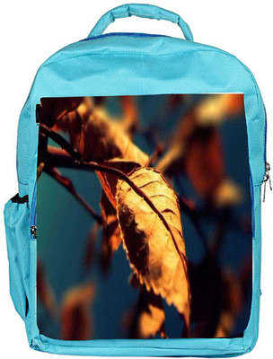 

Snoogg Eco Friendly Canvas Autumn Leaves Backpack Rucksack School Travel Unisex Casual Canvas Bag Bookbag Satchel 5 L Backpack(Blue)