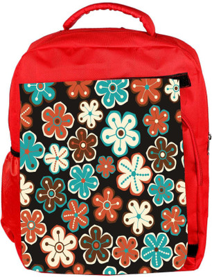 

Snoogg Eco Friendly Canvas Seamless Floral Pattern Flowers Texture Daisy Backpack Rucksack School Travel Unisex Casual Canvas Bag Bookbag Satchel 5 L Backpack(Red)