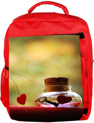

Snoogg Eco Friendly Canvas Love Potion Backpack Rucksack School Travel Unisex Casual Canvas Bag Bookbag Satchel 5 L Backpack(Red)