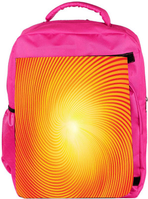 

Snoogg Eco Friendly Canvas Trendy Sunburst Backpack Rucksack School Travel Unisex Casual Canvas Bag Bookbag Satchel 5 L Backpack(Pink)