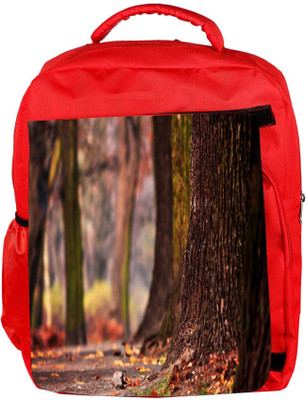 

Snoogg Eco Friendly Canvas Abstract Huge Tree Designer Backpack Rucksack School Travel Unisex Casual Canvas Bag Bookbag Satchel 5 L Backpack(Red)