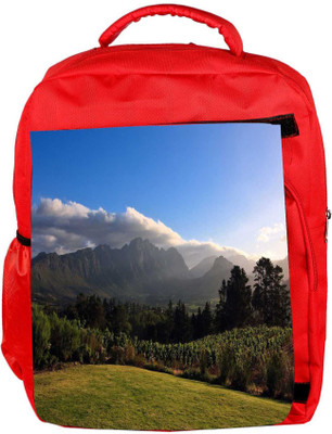 

Snoogg Eco Friendly Canvas Abstract Nature Designer Backpack Rucksack School Travel Unisex Casual Canvas Bag Bookbag Satchel 5 L Backpack(Red)