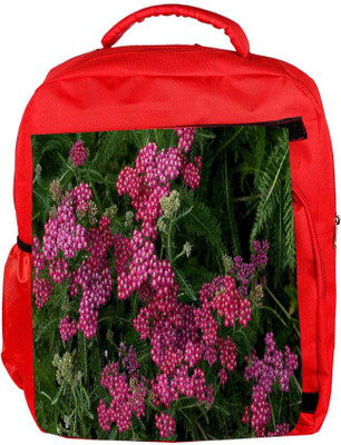 

Snoogg Eco Friendly Canvas Red And Green Flowers Designer Backpack Rucksack School Travel Unisex Casual Canvas Bag Bookbag Satchel 5 L Backpack(Red)