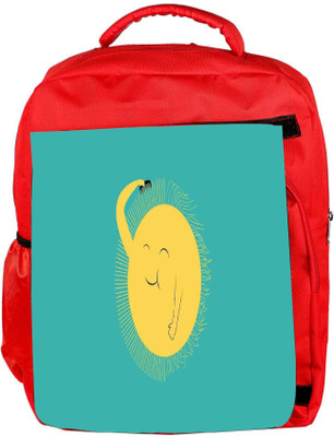 

Snoogg Eco Friendly Canvas Cute Sun Designer Backpack Rucksack School Travel Unisex Casual Canvas Bag Bookbag Satchel 5 L Backpack(Red)