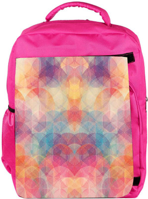 

Snoogg Eco Friendly Canvas Cube Spaces Backpack Rucksack School Travel Unisex Casual Canvas Bag Bookbag Satchel 5 L Backpack(Pink)