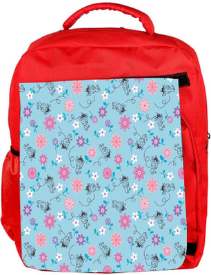 

Snoogg Eco Friendly Canvas Girly Bee Pattern Backpack Rucksack School Travel Unisex Casual Canvas Bag Bookbag Satchel 5 L Backpack(Red)
