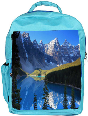 

Snoogg Eco Friendly Canvas White Mountain Designer Backpack Rucksack School Travel Unisex Casual Canvas Bag Bookbag Satchel 5 L Backpack(Blue)