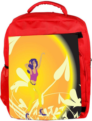 

Snoogg Eco Friendly Canvas Abstract Illustration Backpack Rucksack School Travel Unisex Casual Canvas Bag Bookbag Satchel 5 L Backpack(Red)