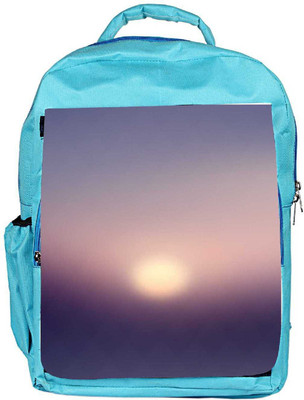 

Snoogg Eco Friendly Canvas Blurry Sunrise Backpack Rucksack School Travel Unisex Casual Canvas Bag Bookbag Satchel 5 L Backpack(Blue)