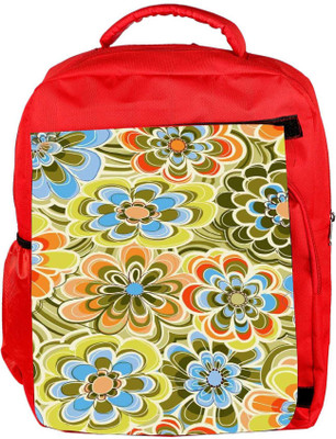 

Snoogg Eco Friendly Canvas Yellow Flower Pattern 2478 Backpack Rucksack School Travel Unisex Casual Canvas Bag Bookbag Satchel 5 L Backpack(Red)