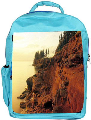 

Snoogg Eco Friendly Canvas Mountain Rocks Designer Backpack Rucksack School Travel Unisex Casual Canvas Bag Bookbag Satchel 5 L Backpack(Blue)
