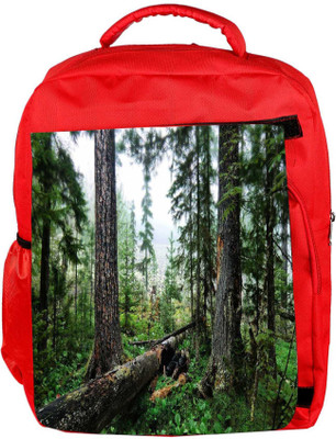 

Snoogg Eco Friendly Canvas Abstract Broken Tree Designer Backpack Rucksack School Travel Unisex Casual Canvas Bag Bookbag Satchel 5 L Backpack(Red)