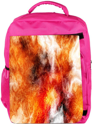 

Snoogg Eco Friendly Canvas Crazy Fire Designer Backpack Rucksack School Travel Unisex Casual Canvas Bag Bookbag Satchel 5 L Backpack(Pink)