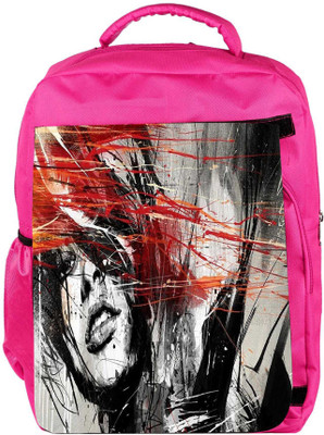 

Snoogg Eco Friendly Canvas Woman Artistic Designer Backpack Rucksack School Travel Unisex Casual Canvas Bag Bookbag Satchel 5 L Backpack(Pink)