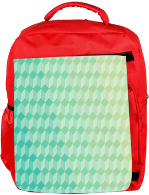 

Snoogg Eco Friendly Canvas Abstract Green Pattern Designer Backpack Rucksack School Travel Unisex Casual Canvas Bag Bookbag Satchel 5 L Backpack(Red)