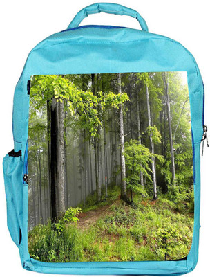 

Snoogg Eco Friendly Canvas Green Leaves Designer Backpack Rucksack School Travel Unisex Casual Canvas Bag Bookbag Satchel 5 L Backpack(Blue)