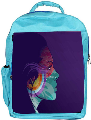

Snoogg Eco Friendly Canvas Tattoo Lady Backpack Rucksack School Travel Unisex Casual Canvas Bag Bookbag Satchel 5 L Backpack(Blue)