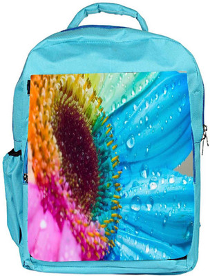 

Snoogg Eco Friendly Canvas Water Colorful Flowers Designer Backpack Rucksack School Travel Unisex Casual Canvas Bag Bookbag Satchel 5 L Backpack(Blue)