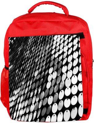 

Snoogg Eco Friendly Canvas Multiple Disc Designer Backpack Rucksack School Travel Unisex Casual Canvas Bag Bookbag Satchel 5 L Backpack(Red)