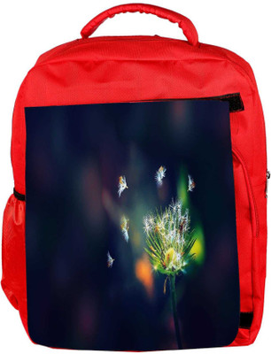 

Snoogg Eco Friendly Canvas Dandelion Photography Designer Backpack Rucksack School Travel Unisex Casual Canvas Bag Bookbag Satchel 5 L Backpack(Red)