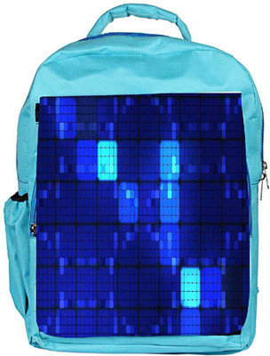

Snoogg Eco Friendly Canvas Blue Blocks Designer Backpack Rucksack School Travel Unisex Casual Canvas Bag Bookbag Satchel 5 L Backpack(Blue)