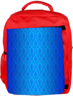 

Snoogg Eco Friendly Canvas Abstract Blue Pattern Design Designer Backpack Rucksack School Travel Unisex Casual Canvas Bag Bookbag Satchel 5 L Backpack(Red)