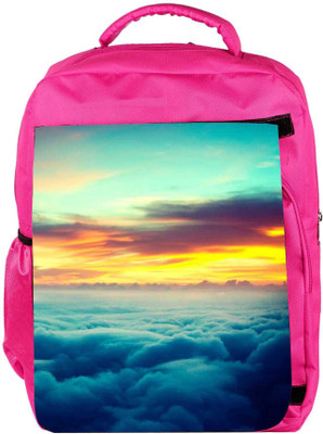 

Snoogg Eco Friendly Canvas Aerial Sunrise Epic Backpack Rucksack School Travel Unisex Casual Canvas Bag Bookbag Satchel 5 L Backpack(Pink)